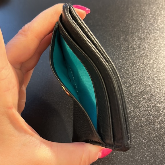 Tory Burch Card Case Wallet - black & gold - Picture 9 of 13